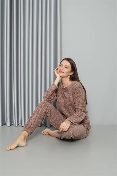 Moda Çizgi Welsoft Polar Kadın Pijama Takımı 8519 ürün görseli 1