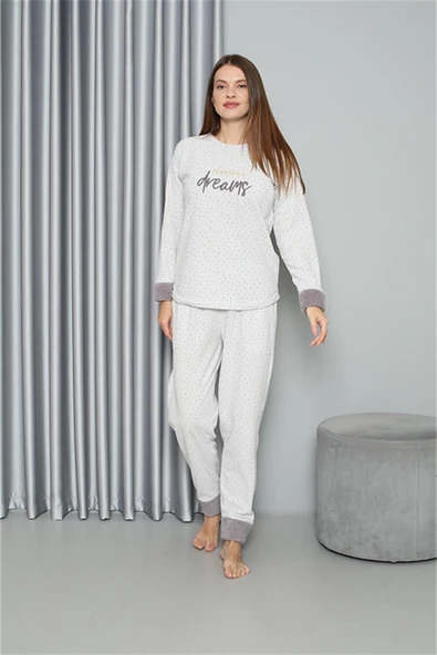 Moda Çizgi Welsoft Polar Kadın Pijama Takımı 8515 ürün görseli 1