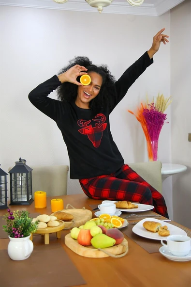 Moda Çizgi Welsoft Polar Kadın Pijama Takımı 8509 ürün görseli 1