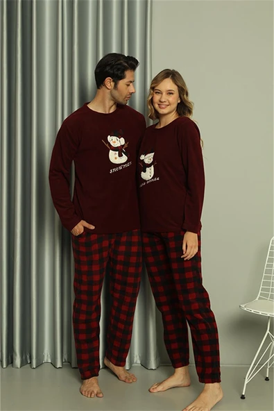 Moda Çizgi Welsoft Erkek Polar Sevgili Kombini Pijama Takımı 50121 Tek Takım Fiyatıdır ürün görseli 1