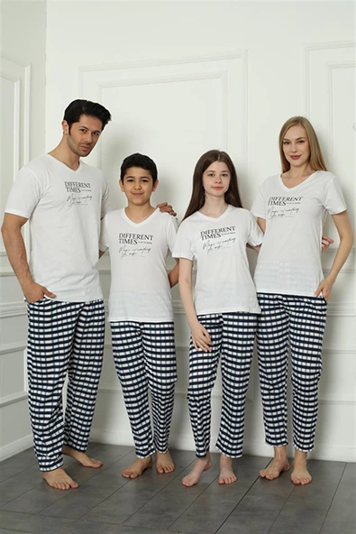 Moda Çizgi Aile Penye Pijama Takım (anne - kız ) 50113 Ayrı Ayrı Satılır . Fiyatları Farklıdır ürün görseli 1