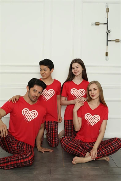 Moda Çizgi Aile Penye Pijama Takım (anne - kız ) 50114 Ayrı Ayrı Satılır . Fiyatları Farklıdır ürün görseli 1