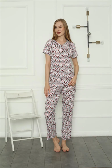 Moda Çizgi Kadın Penye Pijama Takım 4166 ürün görseli 1