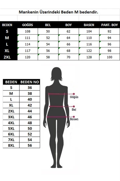 Moda Çizgi Kadın Penye Pijama - Resim 4