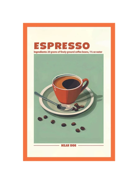 Espresso Milano 1906 Hediye Not Kartı & Kartpostal  Özgün Espresso Tarifi  10x15 cm ürün görseli 1