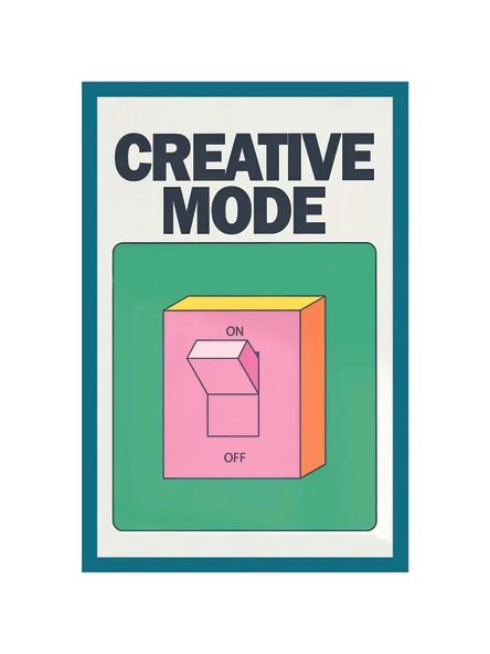 Creative Mode  Yaratıcı Mod Temalı Dekoratif Hediye Not Kartı Kartpostal  10 x 15 cm ürün görseli 1