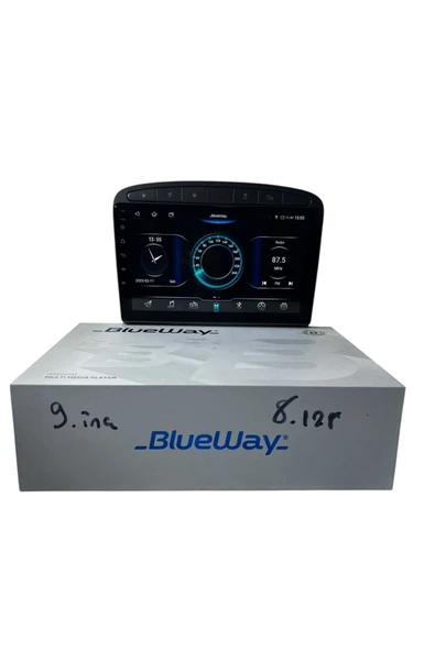 Peugeot 308 (Gri) BLUEWAY 8-128 TAM PROFESYONEL OEM MULTİMEDİA ürün görseli 1