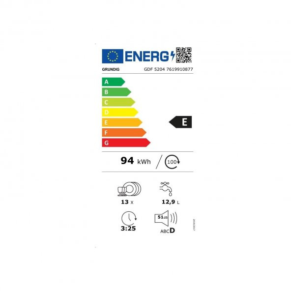 Grundig GDF 5204 E 5 Program (13 Kişilik) Bulaşık Makinesi - Resim 5