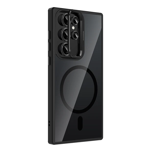 Gpack Samsung Galaxy S22 Ultra 5G uyumlu Kılıf Standlı M-Safe Özellikli Etro Kapak  Lens Koruma ürün görseli 1