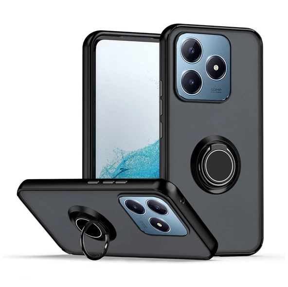 Gpack Realme C61 uyumlu Kılıf Montreal Yüzüklü Mıknatıslı Kamera Korumalı Silikon ürün görseli 1