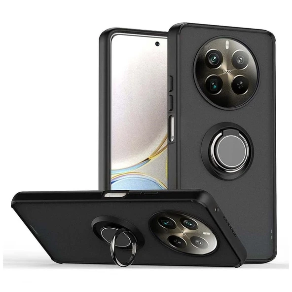 Gpack Realme 12 Pro uyumlu Kılıf Montreal Yüzüklü Mıknatıslı Kamera Korumalı Silikon ürün görseli 1