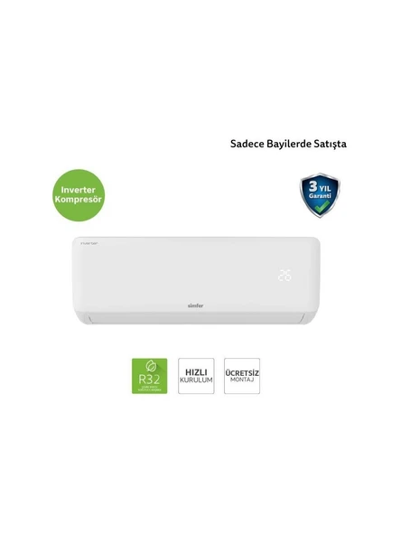 SIMFER SV-4100I/4100D 9000 BTU INVERTER DUVAR TIPI KLIMA ürün görseli 1