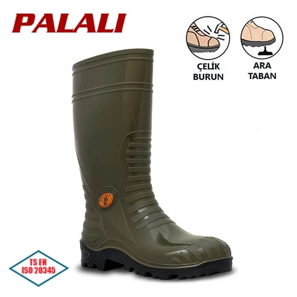 PALALI S5 Pvc Çizme Çelik Burunlu Ara Tabanlı ürün görseli 1