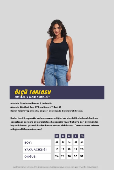 Kadın Siyah-Beyaz Fitilli Görünümlü Askılı Kalın 2'li Basic Atlet - Resim 11