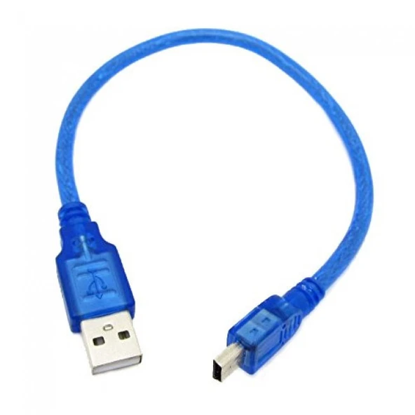 Mini usb kablo 5 pin mini usb mp3 player şarj ve data kablosu 50 cm - Resim 3