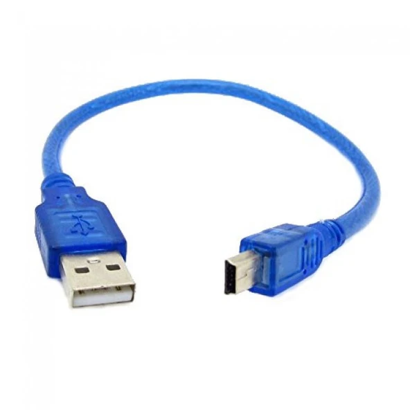 Mini usb kablo 5 pin mini usb mp3 player şarj ve data kablosu 50 cm - Resim 4