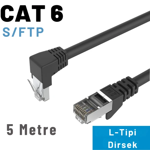 IRENIS CAT6 S/FTP Dirsek Kablo 5 Metre - Resim 4