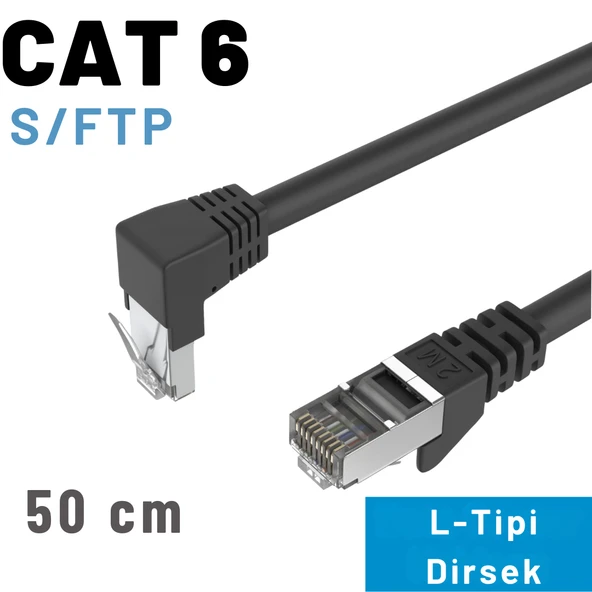IRENIS CAT6 S/FTP Dirsek Kablo 50 cm ürün görseli 1