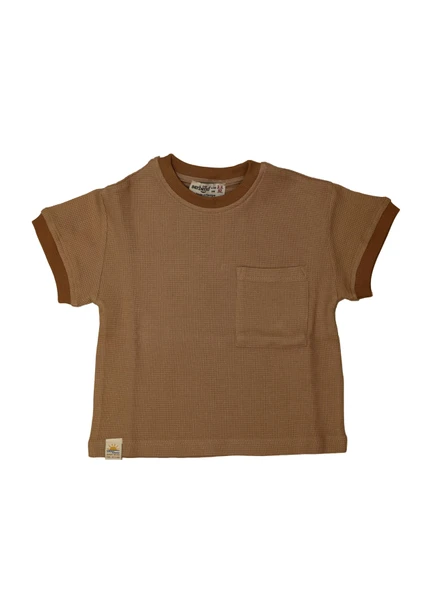 SCE-1438 SERBEND KIDS CEPLİ OVERSİZE ERKEK ÇOCUK TİŞÖRT ürün görseli 1