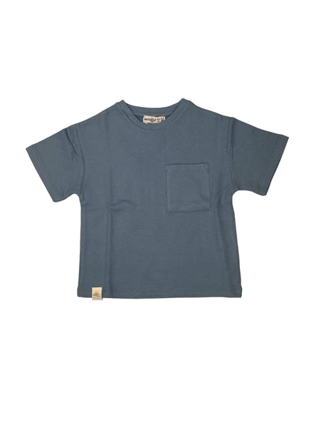 SCE-1438 SERBEND KIDS CEPLİ OVERSİZE ERKEK ÇOCUK TİŞÖRT ürün görseli 1