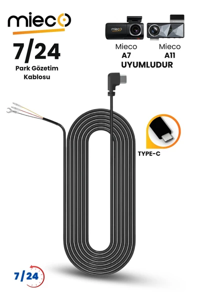 Mieco A7 ve A11 Uyumlu Park Modu Akü Bağlantı Kablosu /Hardware Kit (Type-c) ürün görseli 1
