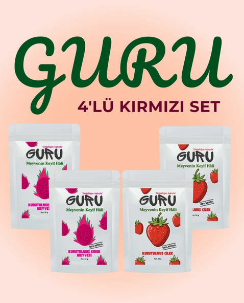 Guru 4'lü Kırmızı Set Meyve Kurusu ürün görseli 1