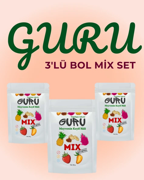 Guru 3'lü Bol Mix Set Meyve Kurusu ürün görseli 1
