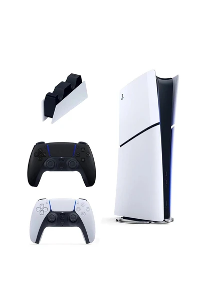 Playstation 5 Slim Digital İthalatçı Garantili + 2. Siyah Dualsense + Şarj İstasyonu Uyumlu ürün görseli 1
