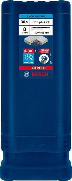 EXPERT SDS Plus-7X K-Delici Ucu 8*165 mm 30'Lu ürün görseli 1