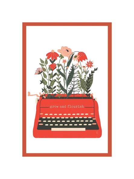 Kök Sal ve Çiçek Aç   Grow and Flourish   İlham Veren Hediye Not Kartı & Kartpostal  10x15 cm ürün görseli 1