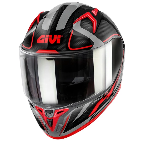 GIVI 50.8 RACER KASK SİYAH - TİTANIUM - KIRMIZI ürün görseli 1