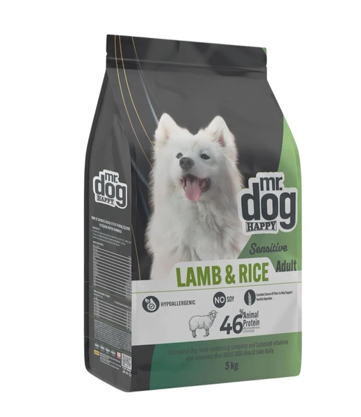 Mr. Dog Happy Kuzu Etli Ve Pirinçli Yetişkin Köpek Maması 5 Kg ürün görseli 1