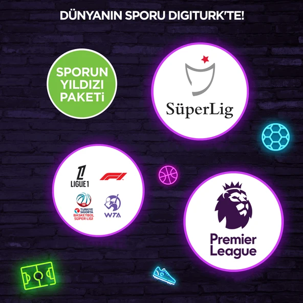 Digiturk Sporun Yıldızı Paketi 12 Aylık Uydu Kurulumlu ürün görseli 1