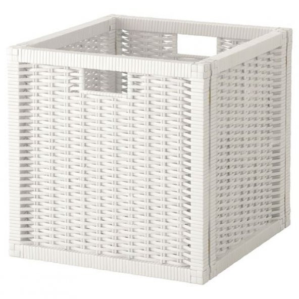 Rattan Beyaz Renk Sepet Kutu IKEA Düzenleyici ikea 32x35x32 cm 1 Adet Çok Amaçlı Kullanım ürün görseli 1