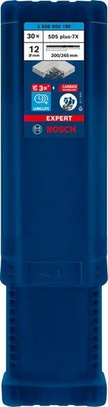 EXPERT SDS Plus-7X K-Delici Ucu 12*265 mm 30'Lu ürün görseli 1