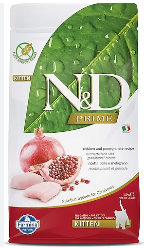 N&D Tahılsız, Tavuk Etli & Narlı Açık Yavru Kedi Maması 1 Kg ürün görseli 1