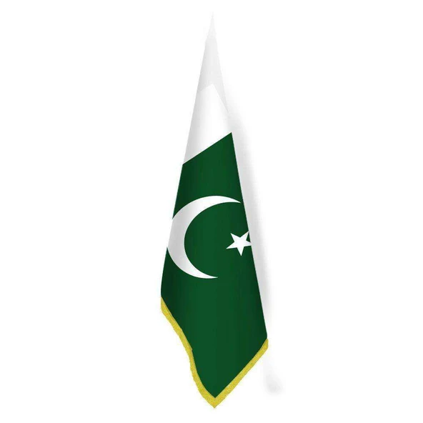 Pakistan Bayrağı - Ofis-Makam-Toplantı Odaları - Saçaklı Makam Bayrağı ürün görseli 1