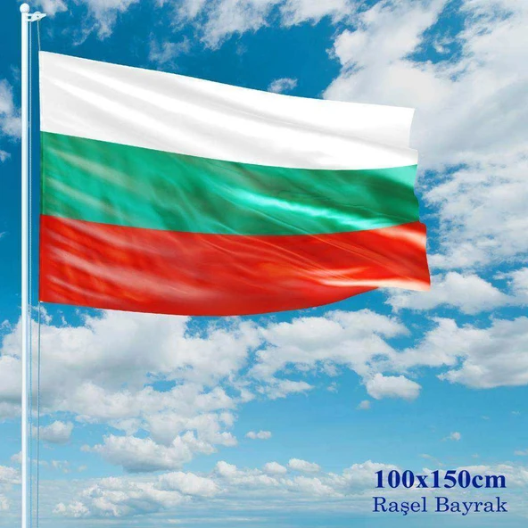 Bulgaristan Bayrağı - 100x150 cm (1 metre x 1,5 metre) - Raşel Kumaş ürün görseli 1