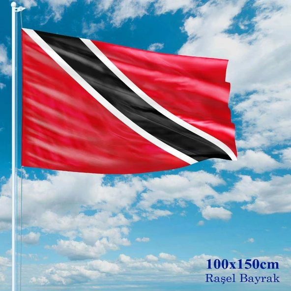 Trinidad ve Tobago Bayrağı - 100x150 cm (1 metre x 1,5 metre) - Raşel Kumaş ürün görseli 1