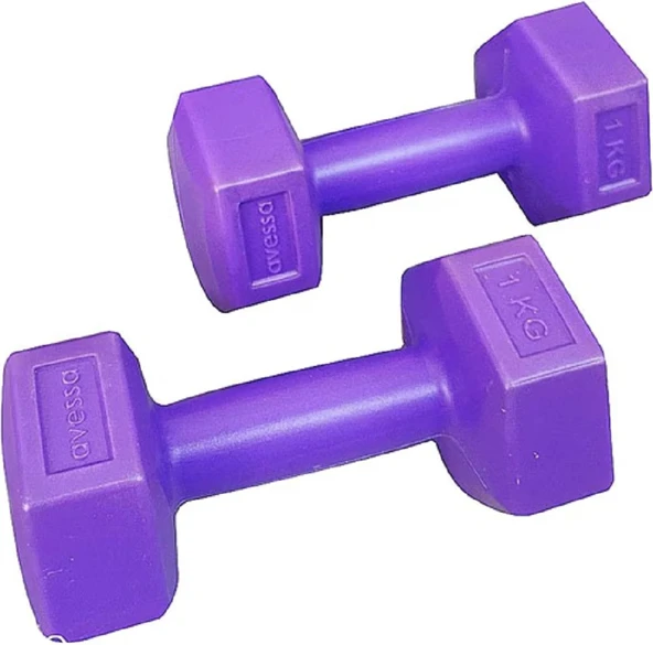 Avessa Plastik Dumbell Set 2 Adet 1 kg ürün görseli 1