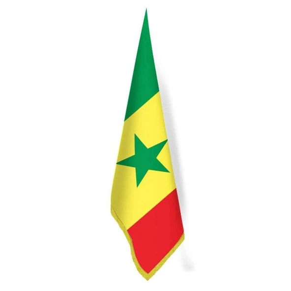 Senegal Bayrağı - Ofis-Makam-Toplantı Odaları - Saçaklı Makam Bayrağı ürün görseli 1