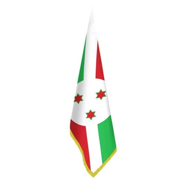 Burundi Bayrağı -Ofis-Makam-Toplantı Odaları - Saçaklı Makam Bayrağı ürün görseli 1