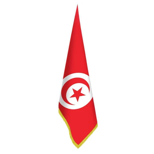 Tunus Bayrağı -Ofis-Makam-Toplantı Odaları - Saçaklı Makam Bayrağı ürün görseli 1