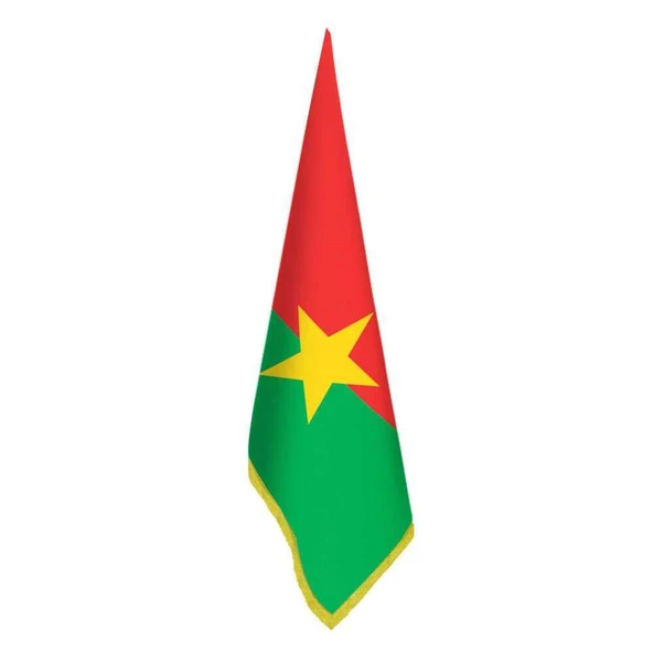Burkina Faso Bayrağı -Ofis-Makam-Toplantı Odaları - Saçaklı Makam Bayrağı ürün görseli 1