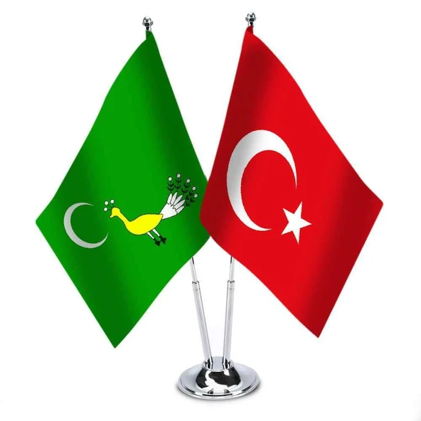 Gazneliler ve Türkiye - Saten Masa Bayrağı ürün görseli 1