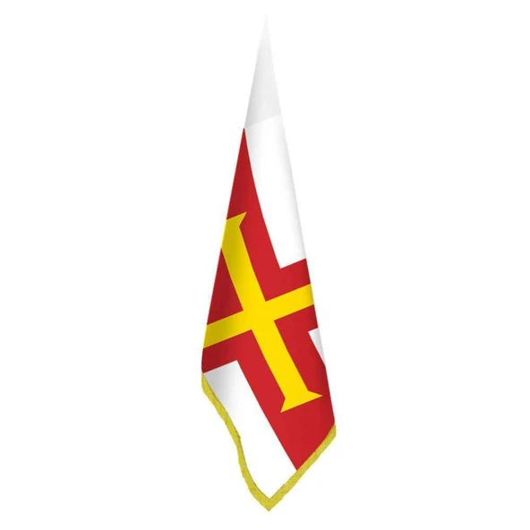 Guernsey Bayrağı - Ofis-Makam-Toplantı Odaları - Saçaklı Makam Bayrağı ürün görseli 1
