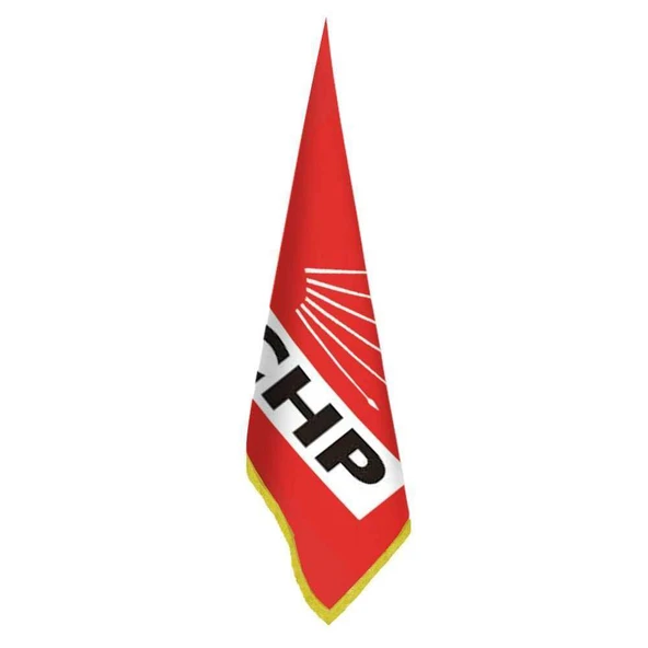 Cumhuriyet Halk Partisi (CHP) Bayrağı - Ofis - Makam -Toplantı Odaları - Saçaklı Makam Bayrağı ürün görseli 1