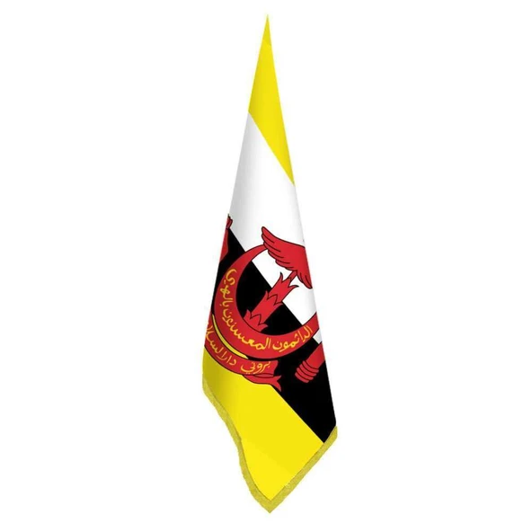 Brunei Bayrağı -Ofis-Makam-Toplantı Odaları - Saçaklı Makam Bayrağı ürün görseli 1