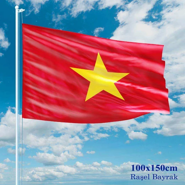 Vietnam Bayrağı - 100x150 cm (1 metre x 1,5 metre) - Raşel Kumaş ürün görseli 1