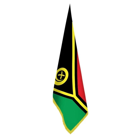 Vanuatu Bayrağı -Ofis-Makam-Toplantı Odaları - Saçaklı Makam Bayrağı ürün görseli 1